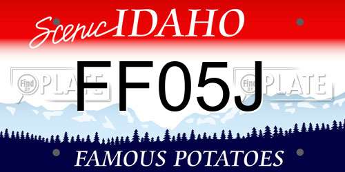 FF05J Idaho License Plate