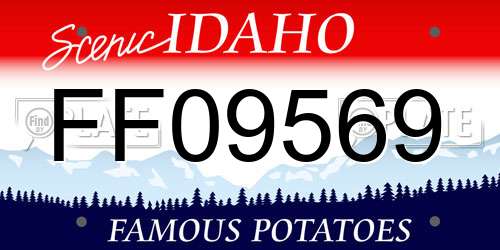 FF09569 Idaho License Plate