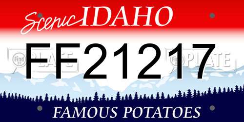 FF21217 Idaho License Plate