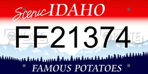 FF21374 Idaho License Plate