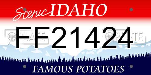 FF21424 Idaho License Plate