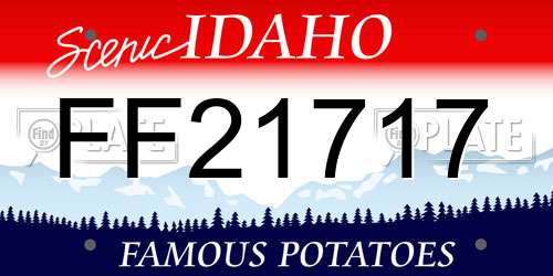 FF21717 Idaho License Plate