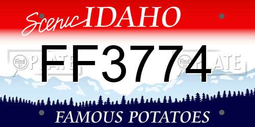 FF3774 Idaho License Plate