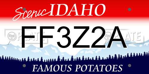 FF3Z2A Idaho License Plate