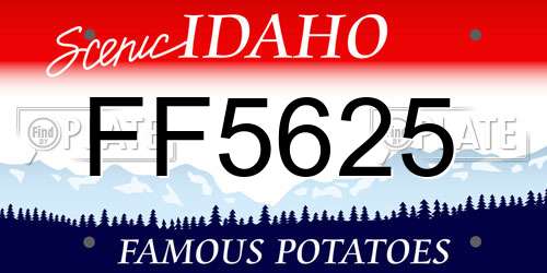 FF5625 Idaho License Plate