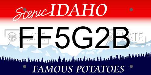 FF5G2B Idaho License Plate