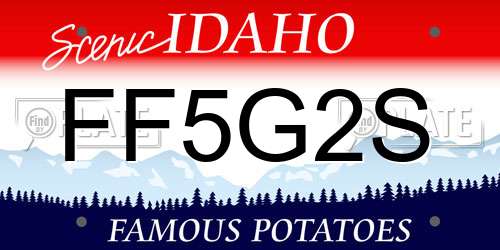 FF5G2S Idaho License Plate