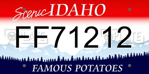 FF71212 Idaho License Plate