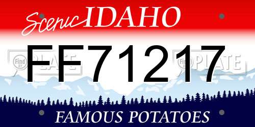 FF71217 Idaho License Plate