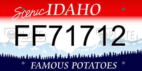 FF71712 Idaho License Plate