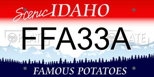 FFA33A Idaho License Plate