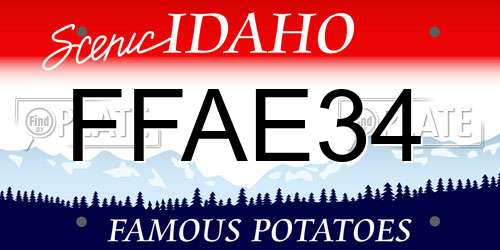 FFAE34 Idaho License Plate