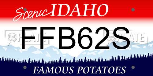 FFB62S Idaho License Plate
