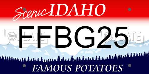 FFBG25 Idaho License Plate