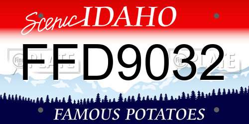 FFD9032 Idaho License Plate