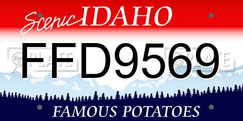 FFD9569 Idaho License Plate