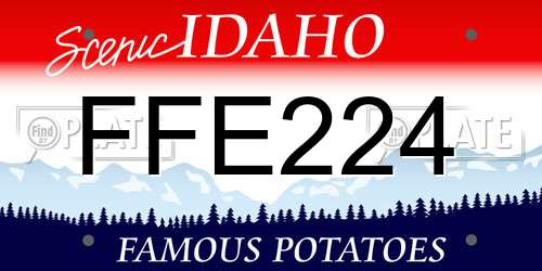 FFE224 Idaho License Plate