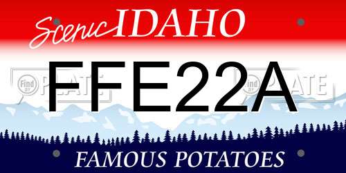 FFE22A Idaho License Plate