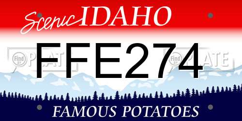 FFE274 Idaho License Plate