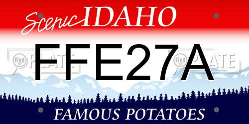FFE27A Idaho License Plate