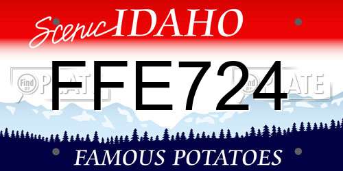 FFE724 Idaho License Plate