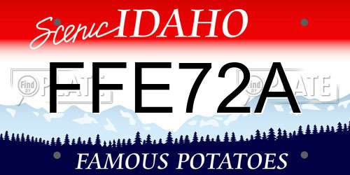 FFE72A Idaho License Plate