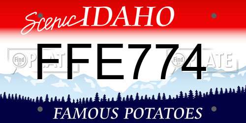 FFE774 Idaho License Plate