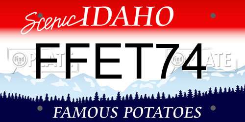 FFET74 Idaho License Plate