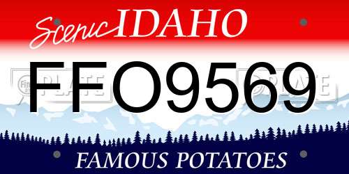 FFO9569 Idaho License Plate