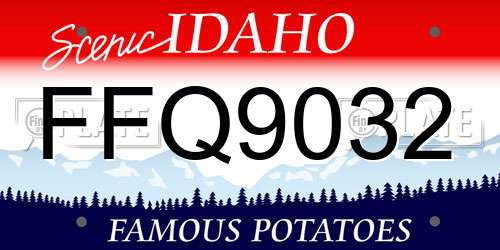 FFQ9032 Idaho License Plate