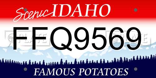 FFQ9569 Idaho License Plate