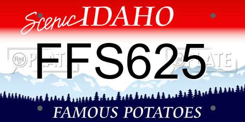 FFS625 Idaho License Plate