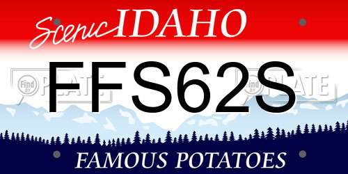 FFS62S Idaho License Plate