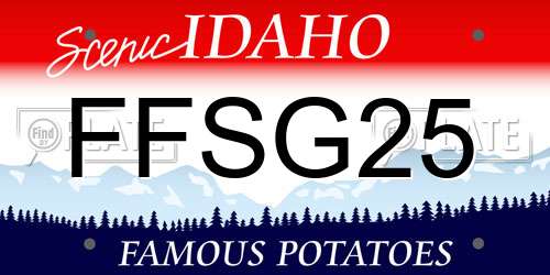 FFSG25 Idaho License Plate