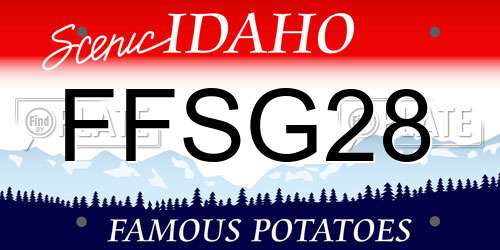 FFSG28 Idaho License Plate