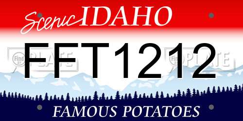 FFT1212 Idaho License Plate