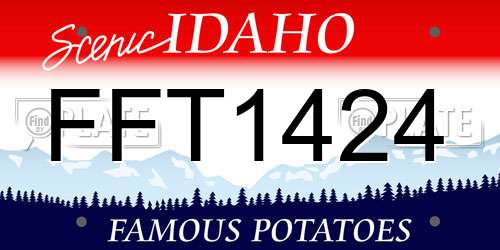 FFT1424 Idaho License Plate