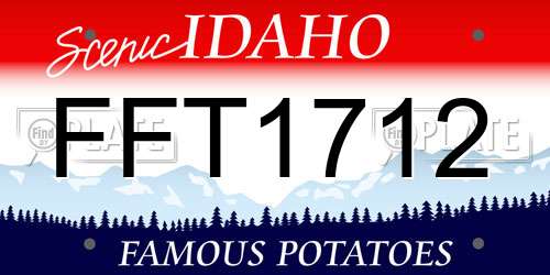 FFT1712 Idaho License Plate