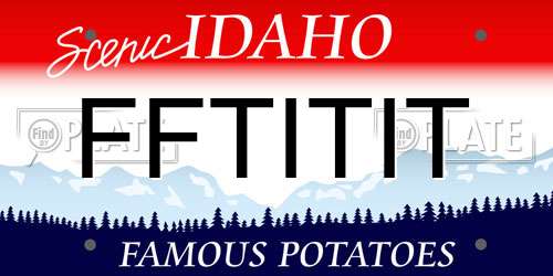 FFTITIT Idaho License Plate