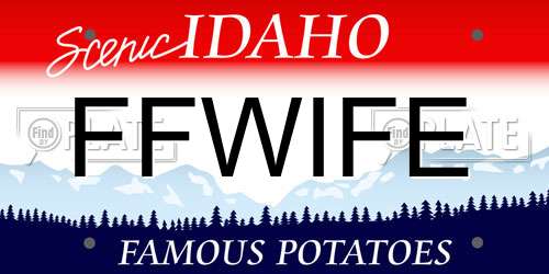 FFWIFE Idaho License Plate