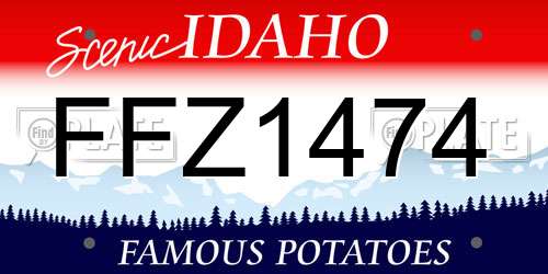 FFZ1474 Idaho License Plate