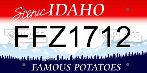 FFZ1712 Idaho License Plate