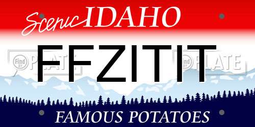 FFZITIT Idaho License Plate