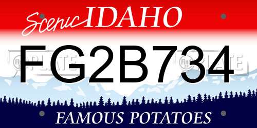 FG2B734 Idaho License Plate
