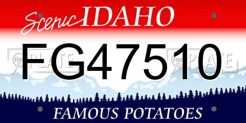 FG47510 Idaho License Plate