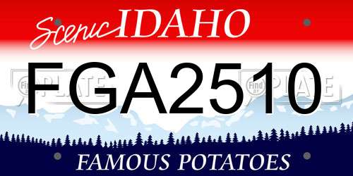 FGA2510 Idaho License Plate