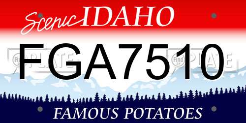 FGA7510 Idaho License Plate