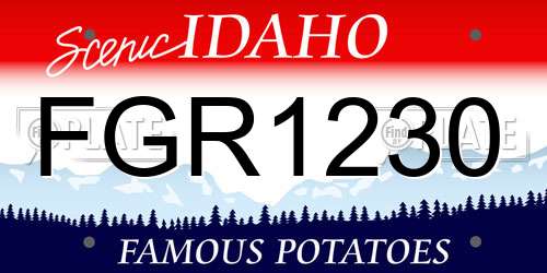 FGR1230 Idaho License Plate