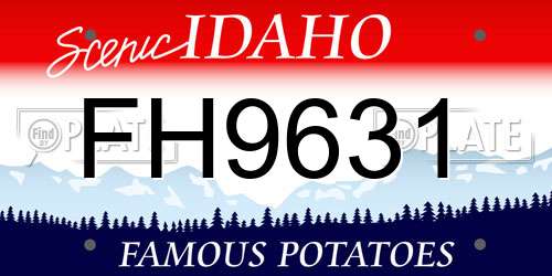 FH9631 Idaho License Plate