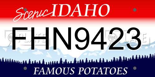 FHN9423 Idaho License Plate